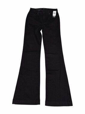 NWT 7 For All Mankind Dojo Tailorless Flare Jeans Nightblack 26 MSRP $168
